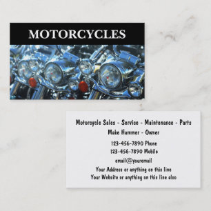 Cool Motorcycles Thema Visitekaartjes