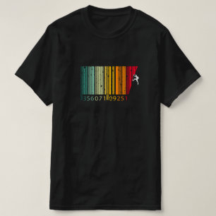 Cool Mountain klimmer Man Colorful Barcode T-shirt
