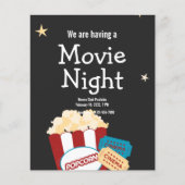 Cool Movie night Popcorn uitnodiging Flyer (Voorkant)