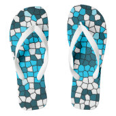 Cool mozaïek patroon l Trendy blauw l Zomer Teenslippers (Voetbed)