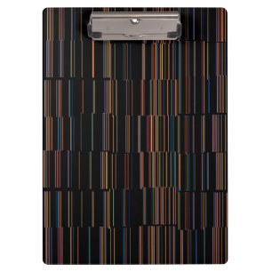 Cool Multicolor Striped Patroon Klembord