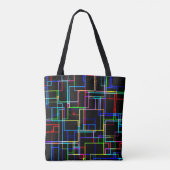COOL Multicolored Striped Patroon Draagtas (Achterkant)