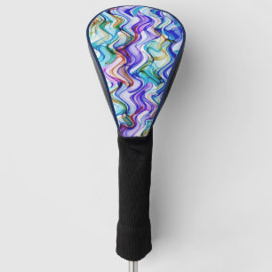 Cool Multicolored Wavy Zig Zag Pattern Golfheadcover