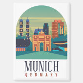 Cool München Duitsland Vintage Travel Magneet (Voorkant)
