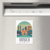 Cool München Duitsland Vintage Travel Magneet (Insitu (Vaatwasser))