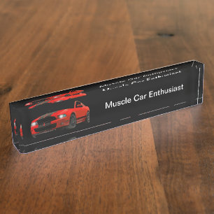 Cool Musculum Car Enthusiast Desk Name Bord Naambordje