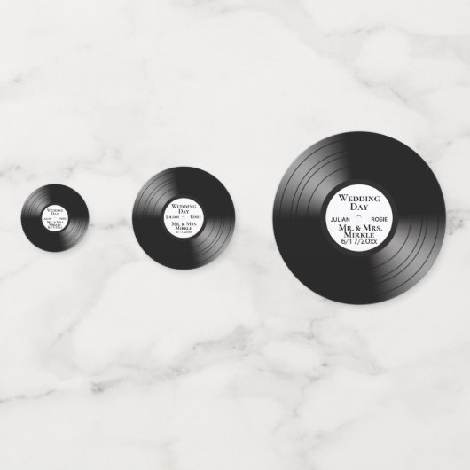 Cool Music Design Custom Records Confetti (Achterkanten)