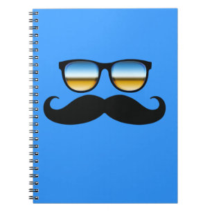 Cool Mustache onder Shades Notitieboek
