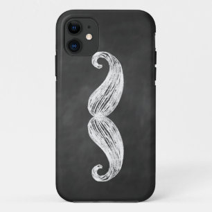 Cool Mustache op Chalkboard iPhone 5 Hoesje-Mate I iPhone 11 Hoesje