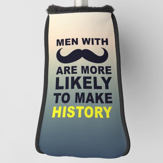 Cool Mustache Quote Typografie Golfheadcover (Draai 90)