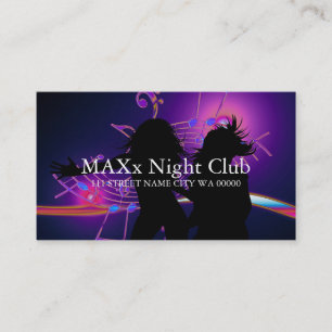 Cool Nachtclub Dansbar Nachtleven Bedrijf Visitekaartje