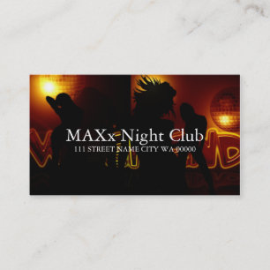 Cool Nachtclub Dansbar Nachtleven Zakelijk Visitekaartje