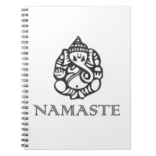 Cool Namaste Ganesh Design Z/W Notitieboek