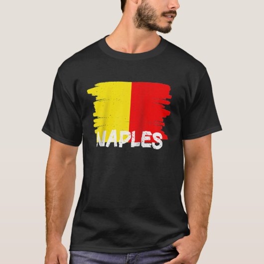 Cool Naples Flag Raglan Baseball T-shirt (Voorkant)