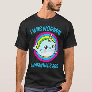Cool Narwhal voor mannen regenboogstaartvlies Zee  T-shirt