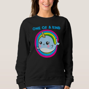 Cool Narwhal voor mannen regenboogstaartvlies Zee Trui