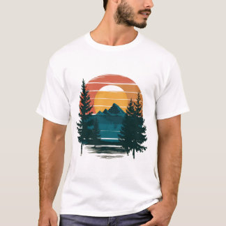 Cool natuur ontwerp t-shirt