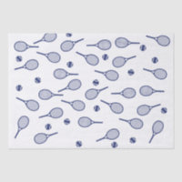 Cool Navy Blue Retro Tennis Racquets Patroon