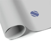 Cool Navy Blue Retro Tennis Racquets Pattern Grey Cadeaupapier (Rol Hoek)