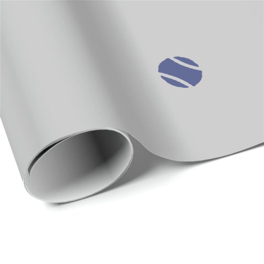 Cool Navy Blue Retro Tennis Racquets Pattern Grey Cadeaupapier (Rol Hoek)