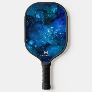 Cool Nebula Galaxy Monogram Naam Pickleball Paddle