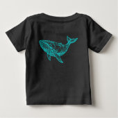 Cool Neon Geometric Whale T-Shirt for Kid (Dos)