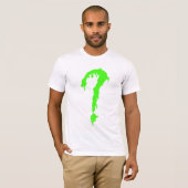 Cool Neon Green Questionmark T-shirt (Voorkant volledig)
