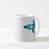Cool Neon Shark Mug - Art océanique (Devant droit)