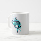 Cool Neon Shark Mug - Art océanique (Devant gauche)