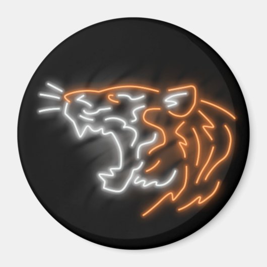 Cool Neon Tiger Magneet (Voorkant)