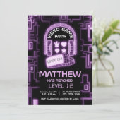 Cool Neon Virtual Reality Kinder videogame Kaart (Staand voorkant)