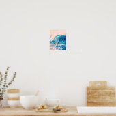 Cool Neon Wave Zeeen De Dag Print (Keuken)
