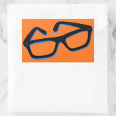 Cool Nerd Glasses Rechthoekige Sticker (Tas)