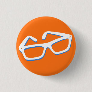 Cool Nerd Glasses Ronde Button 3,2 Cm