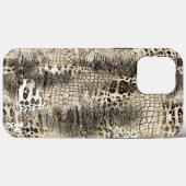 Cool Neutral Brown Snakeskin Patroon Case-Mate iPhone Case (Achterkant (horizontaal))
