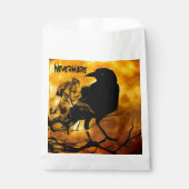 Cool 'Nevermore' Raven Sinaasappel Moon Black Spec Bedankzakje (Voorkant)