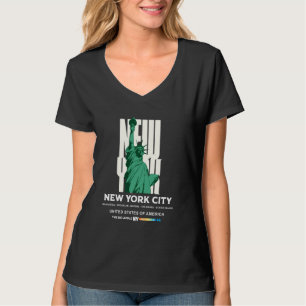 Cool New York City met het Vrijheidsbeeld Illustra T-shirt