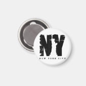 Cool New York City Style Tee Shirts, Nieuw Y Magneet (Voorkant / Achterkant)