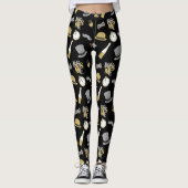 cool nieuwjaarspatroon leggings (Voorkant)