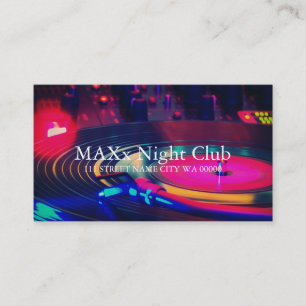 Cool Night Club Dancing Bar Nightlife Business Visitekaartje