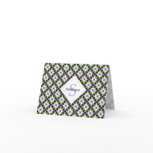 Cool Nine-Patch Quilt Pattern Note Kaart