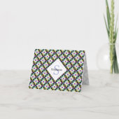 Cool Nine-Patch Quilt Pattern Note Kaart (Voorkant)