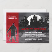Cool Ninja dans la ville Invitation d'anniversaire (Devant)