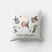 Cool Ninja Kinder - Aangepast genderneutraal ontwe Kussen (Achterkant)