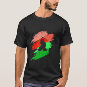 Cool Ninja met Japanse zwaard en mooie kleuren T-shirt