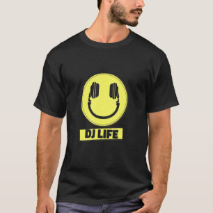 Cool No Music No Life Dj Headphones T-shirt