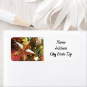 COOL NOËL ÉTOILE * NOËL* ÉTIQUETTE DE ADRESSE (En situation)