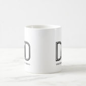 Cool Noir Blanc Type Personnalisé Papa Mug (Centre)