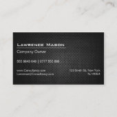 Cool Noir, Cartes de visite professionnels moderne (Dos)