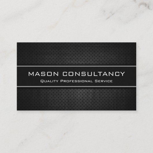 Cool Noir, Cartes de visite professionnels moderne (Devant)